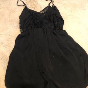Black satin and lace forever 21 dress size M
